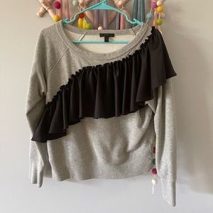 J Crew Ruffle Sweatshirt